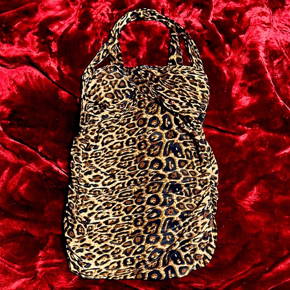 X-Large leopard print halter top